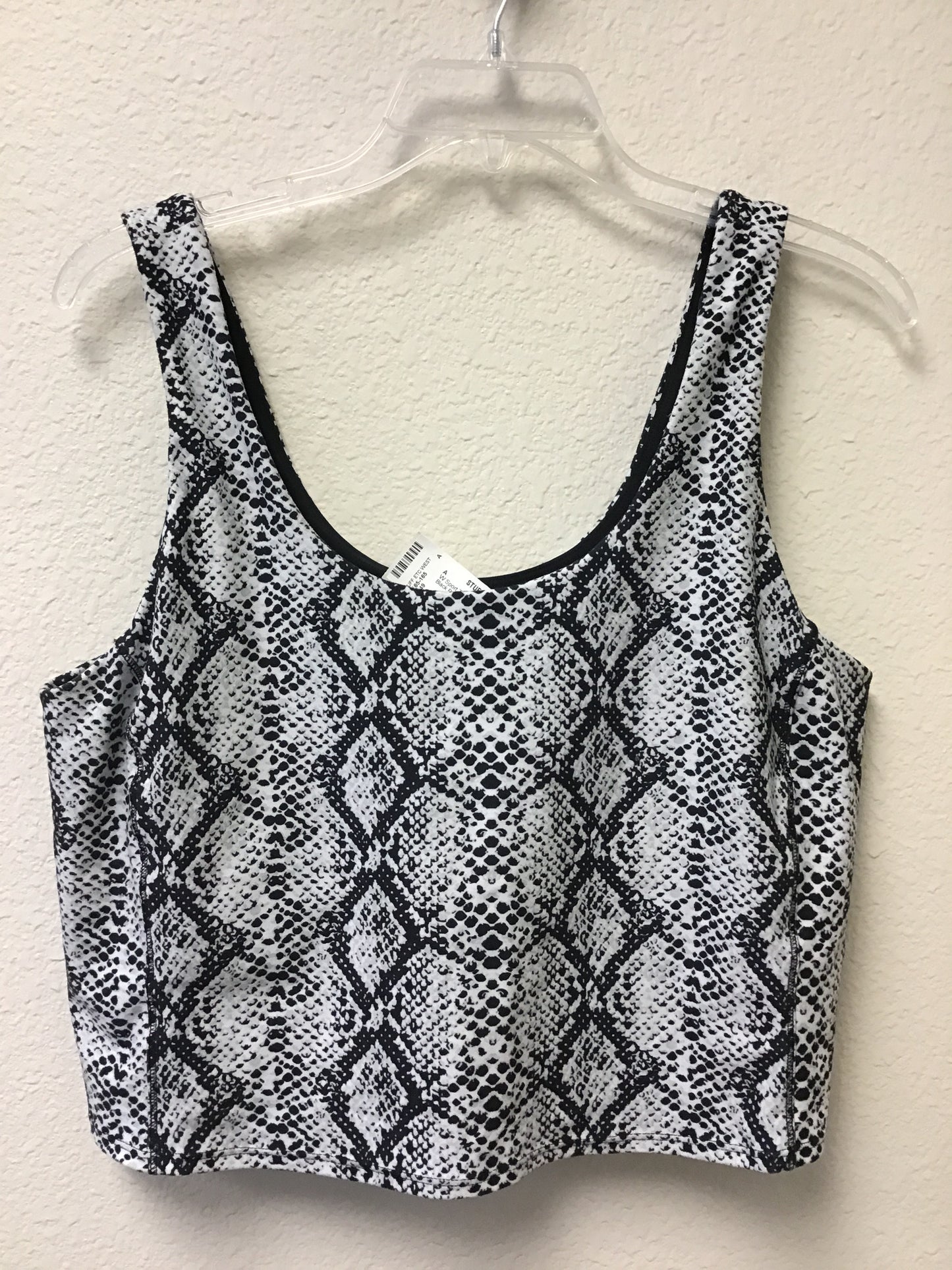 DSG Size L Black Print Year Round W Sport Tank