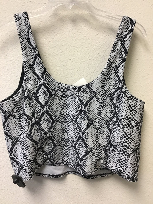 DSG Size L Black Print Year Round W Sport Tank